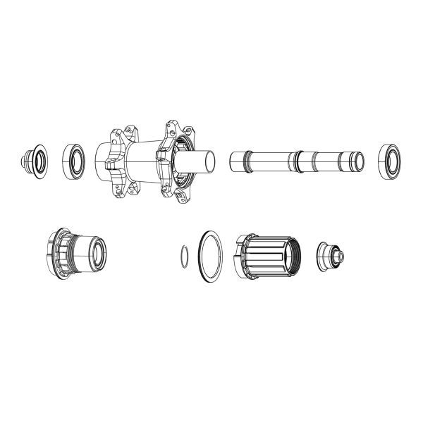Zipp Axle Kit Rear ZM900 Hub