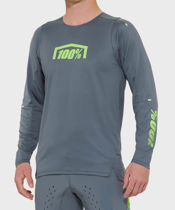 100% R-Core X Long Sleeve Jersey Grey