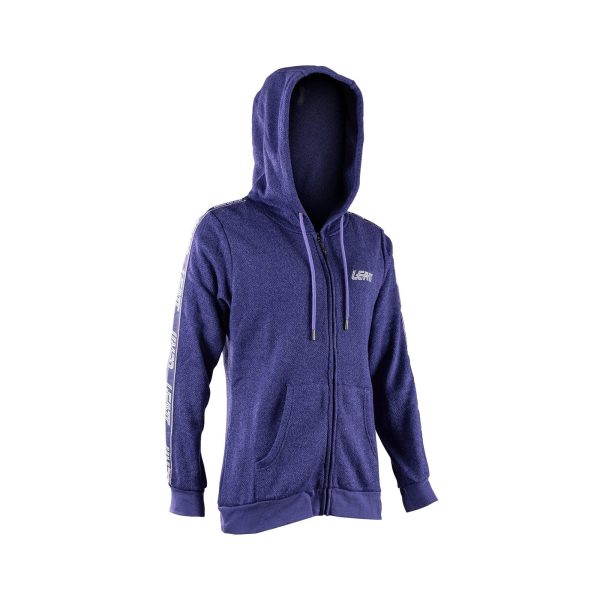 Leatt Womens Zip Up Tech Hoodie 2026: COSMIC BLUE
